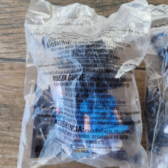 THE PEANUTS MOVIE 2015 McDonalds Happy Meal Toys Lot of 3 - #2 #5 #6 Packaging - Picture 8 of 9